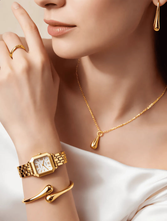 DORIANA Colección Exclusiva de Reloj y Joyas Doradas - DO
